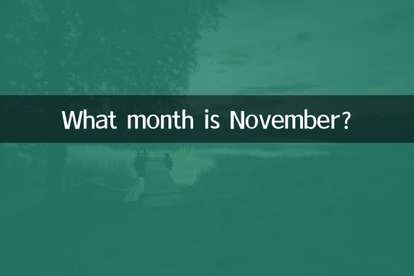Zu welchem ​​Monat gehört der November?