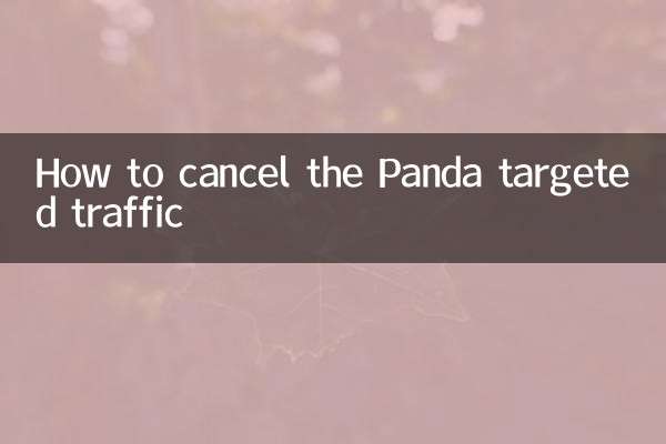 Come annullare il traffico target di panda