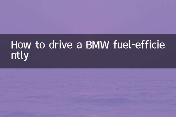 So fahren Sie einen BMW sparsam