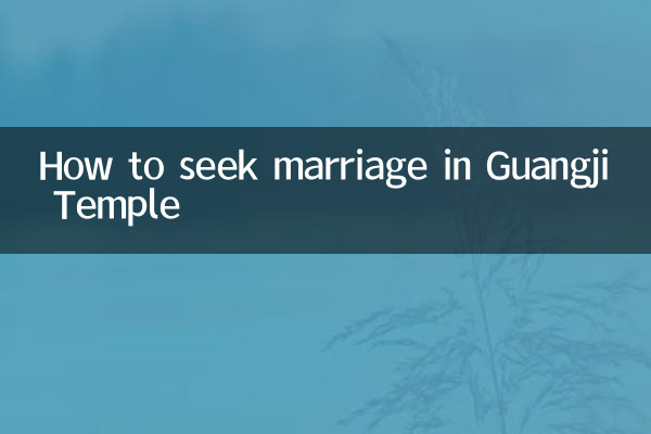 How to seek marriage in Guangji Temple