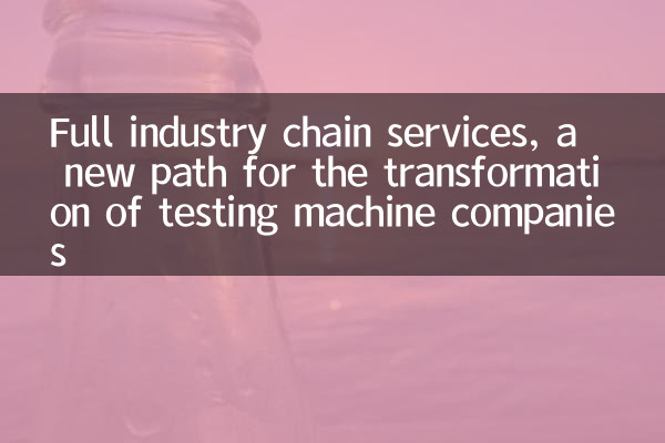 Services complets de la chaîne industrielle, une nouvelle voie pour la transformation des entreprises de machines d'essai