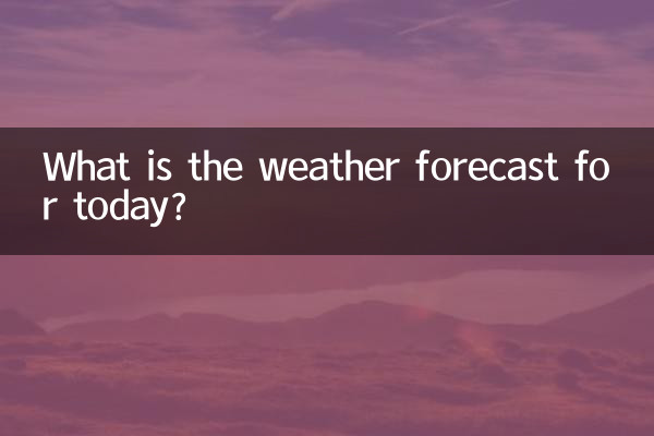Quelles sont les prévisions météo pour aujourd'hui ?