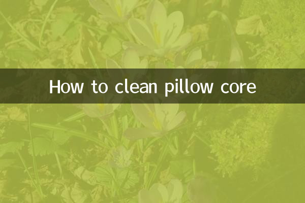 How to clean pillow core