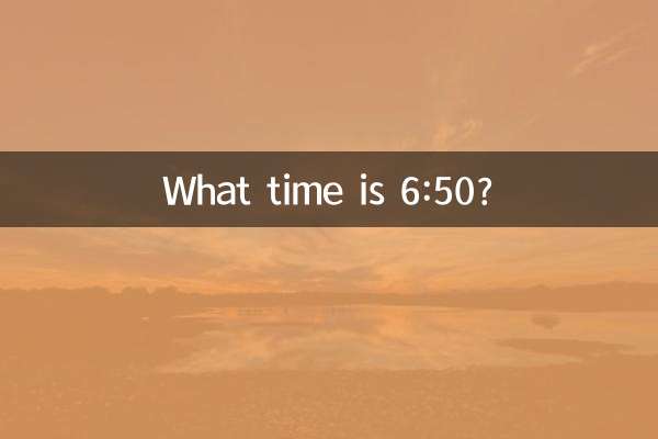 ¿Qué hora son las 6:50?
