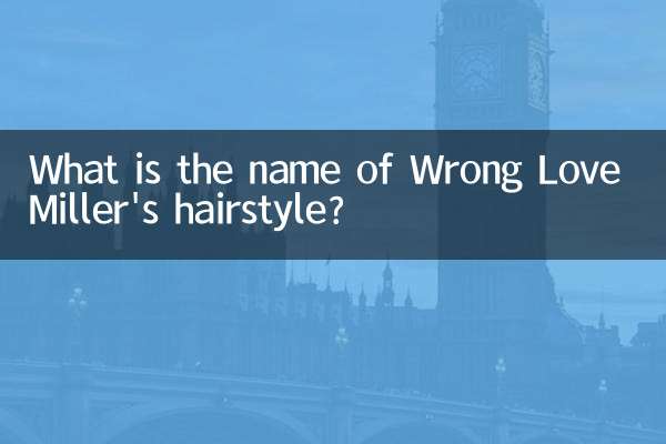 ¿Cómo se llama el peinado de Wrong Love Miller?