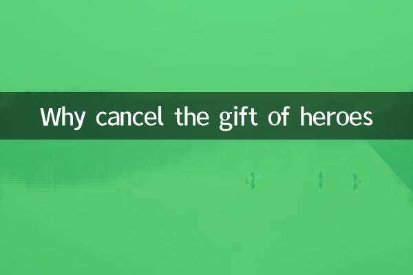 Why cancel the gift of heroes