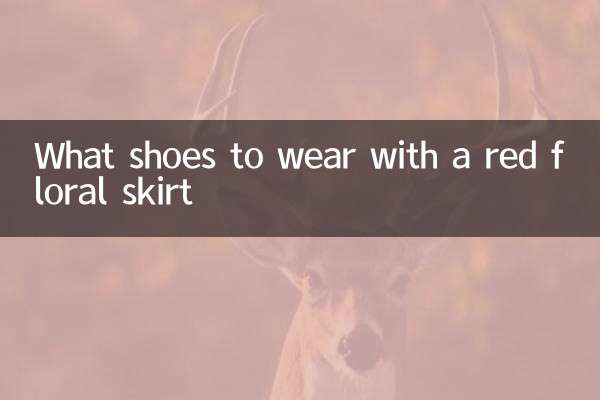 چه کفشی با دامن گلدار قرمز بپوشیم