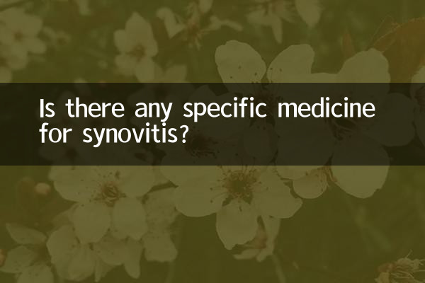 সাইনোভাইটিসের জন্য কোন নির্দিষ্ট ঔষধ আছে কি?