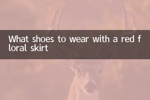 چه کفشی با دامن گلدار قرمز بپوشیم