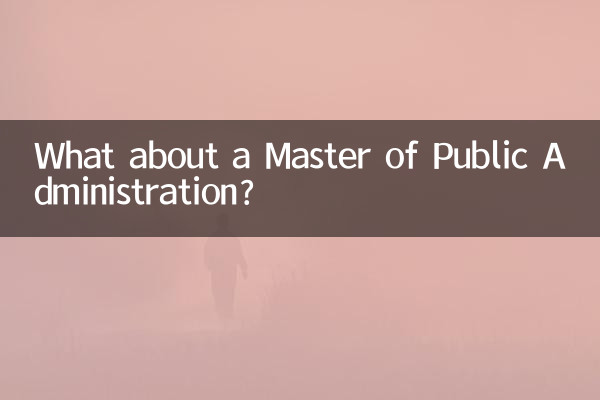 А как насчет магистра государственного управления?