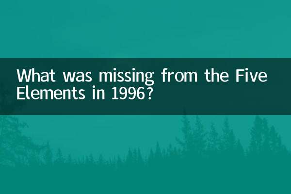 1996 में पाँच तत्वों में क्या कमी थी?