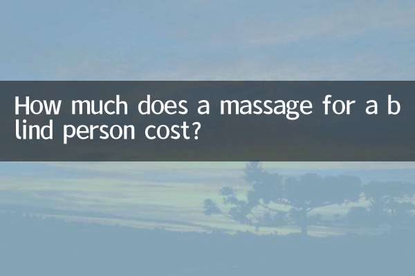 एक अंधे व्यक्ति के लिए मालिश की लागत कितनी है?