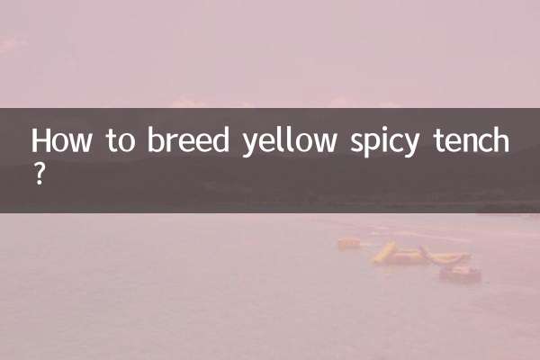 ¿Cómo criar tencas amarillas picantes?