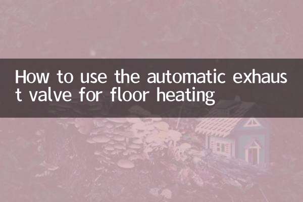 바닥난방 자동배기밸브 사용법