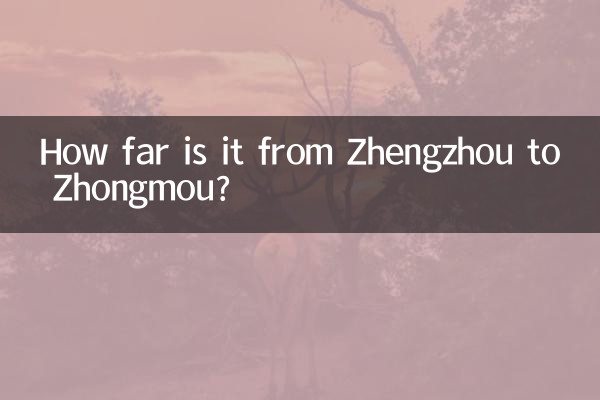 How far is it from Zhengzhou to Zhongmou?