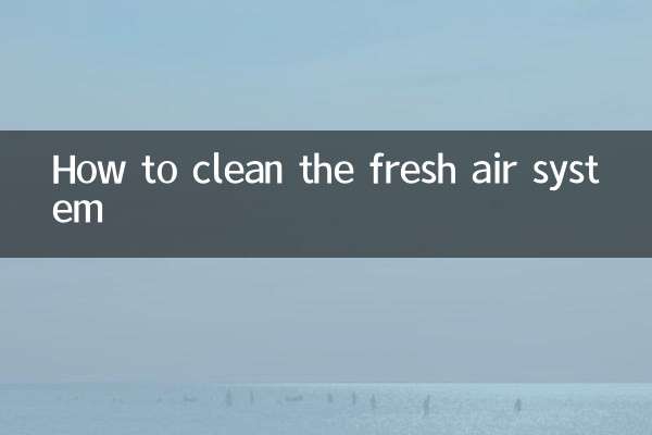 Cómo limpiar el sistema de aire fresco