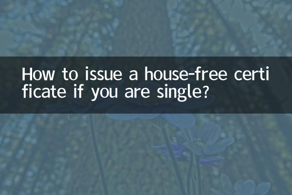 单身怎么开具无房证明