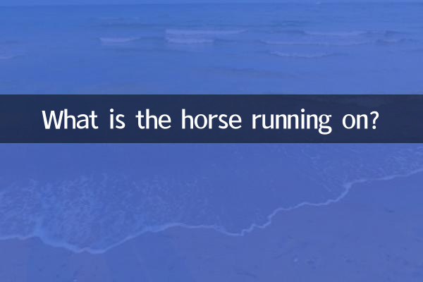 Em que o cavalo está correndo?