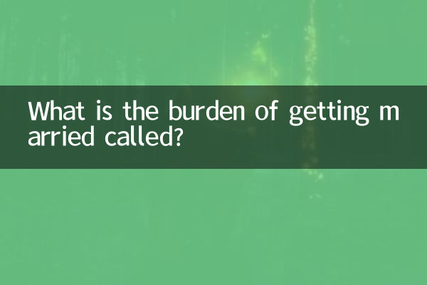 What is the burden of getting married called?