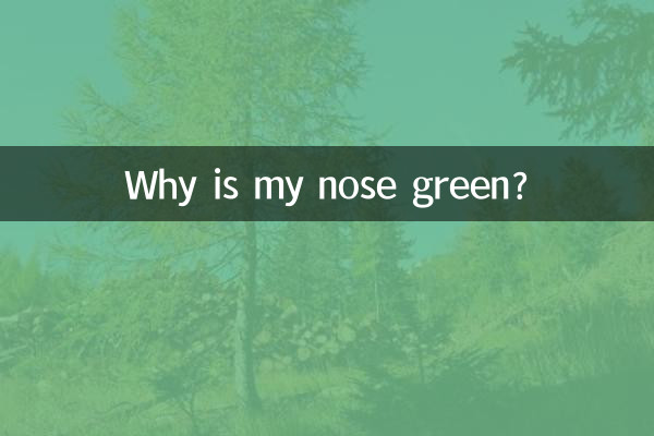 Why is my nose green?
