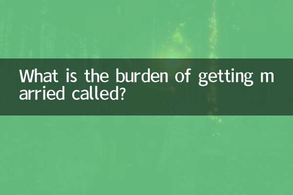 What is the burden of getting married called?