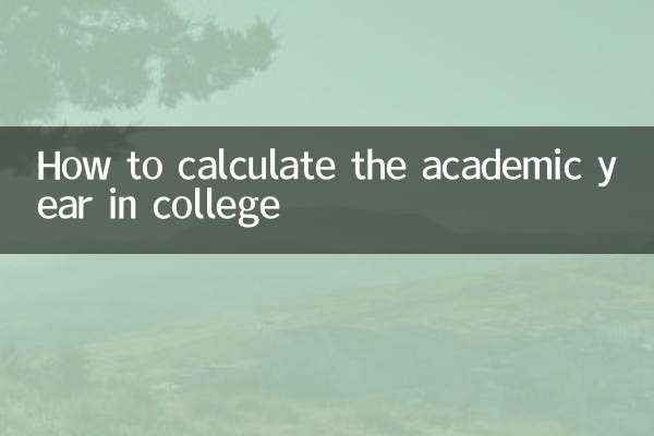How to calculate the academic year in college