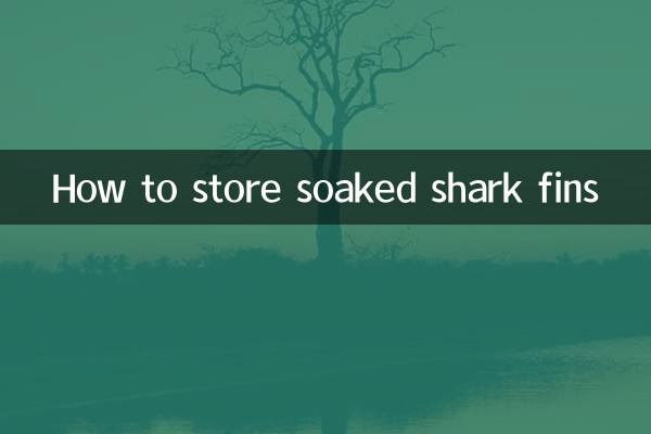 Comment conserver les ailerons de requin trempés