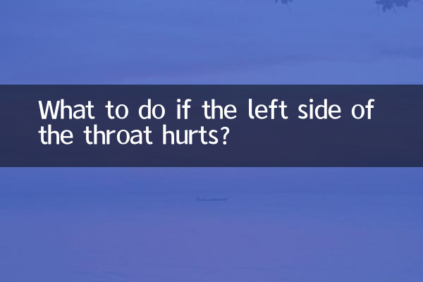What to do if the left side of the throat hurts?