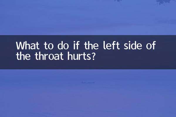What to do if the left side of the throat hurts?