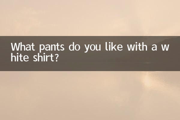 ¿Qué pantalones te gustan con una camisa blanca?