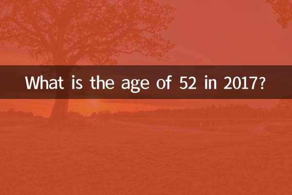 Qual é a idade de 52 anos em 2017?