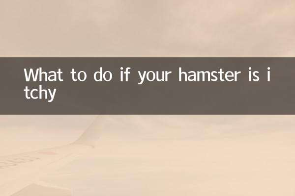 Was tun, wenn Ihr Hamster juckt?