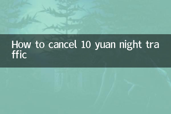 Cómo cancelar el tráfico nocturno de 10 yuanes