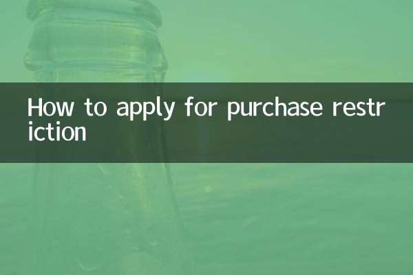 Как подать заявку на ограничение покупок