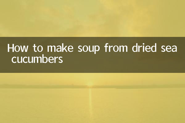 Como fazer sopa com pepinos do mar secos