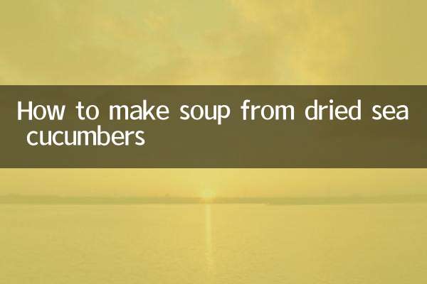 Como fazer sopa com pepinos do mar secos