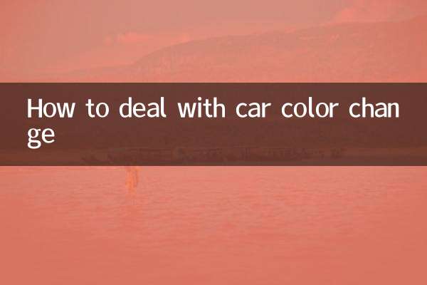 Comment gérer le changement de couleur d'une voiture