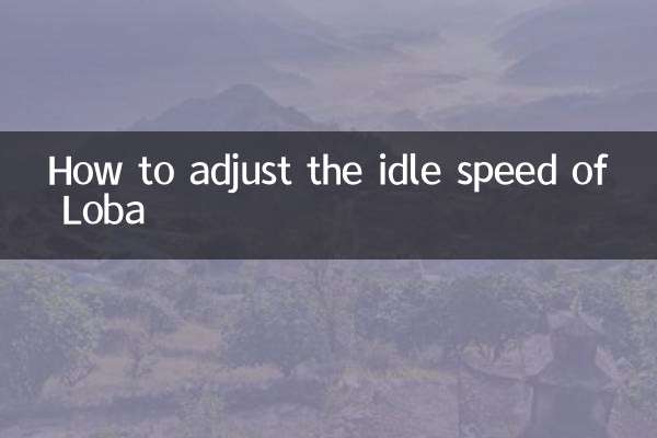 How to adjust the idle speed of Loba