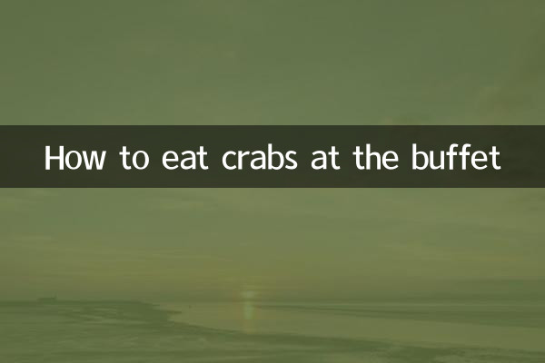 How to eat crabs at the buffet