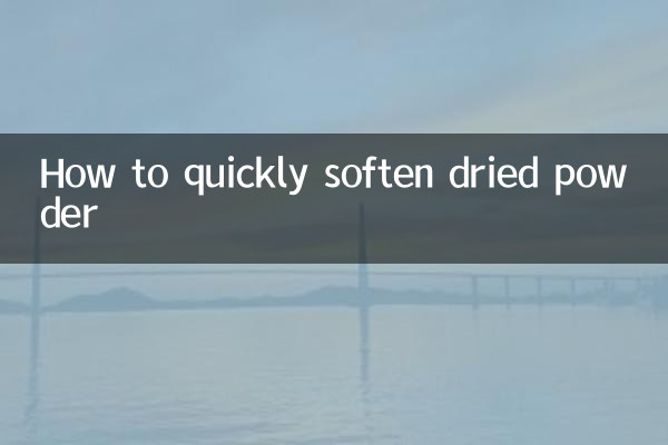 How to quickly soften dried powder