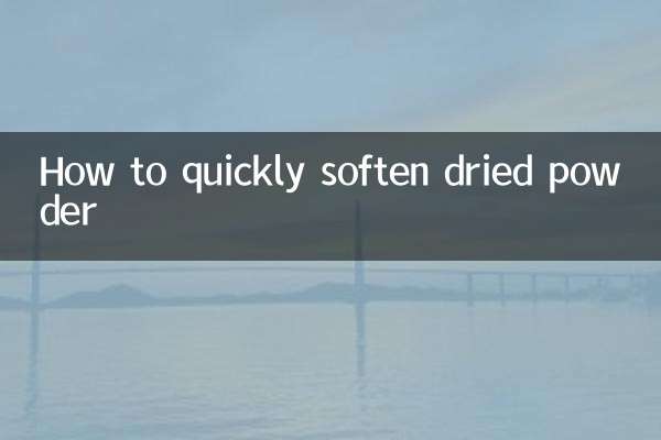 How to quickly soften dried powder