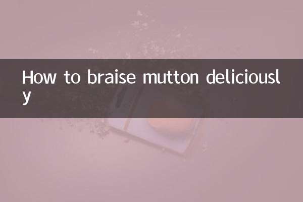 How to braise mutton deliciously