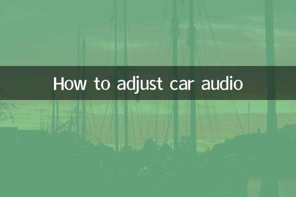 Come regolare l'audio dell'auto