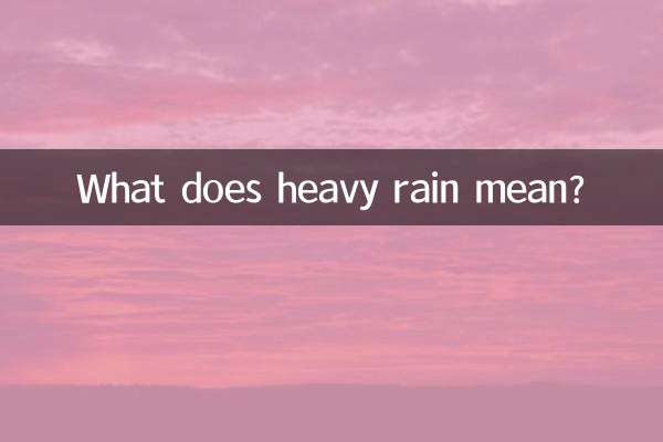 O que significa chuva forte?