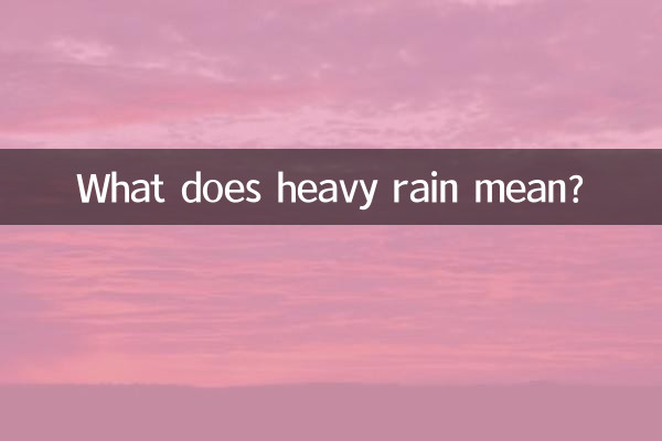 大雨ってどういう意味ですか?