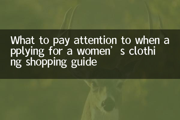 महिलाओं के कपड़ों की खरीदारी गाइड के लिए आवेदन करते समय किन बातों पर ध्यान देना चाहिए