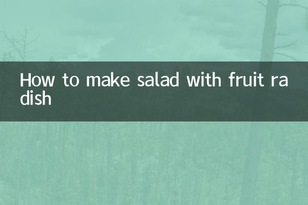 So bereiten Sie einen Salat mit Fruchtrettich zu