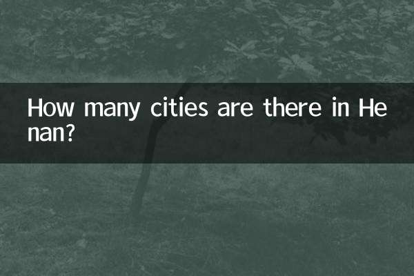 Combien de villes y a-t-il dans le Henan ?
