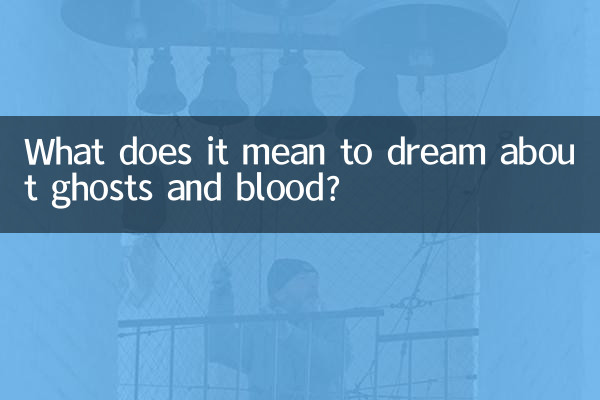 ভূত এবং রক্ত সম্পর্কে স্বপ্ন দেখার অর্থ কী?