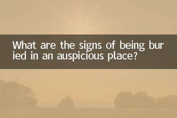 ¿Cuáles son las señales de ser enterrado en un lugar auspicioso?